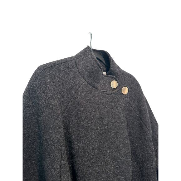 ba&sh Dark Gray Long Wool Lady Coat Size Large - Picture 8 of 11